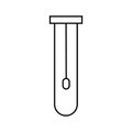 Covid pcr test icon. Coronavirus symbol. ÃÂ¡otton swab and boxing vector